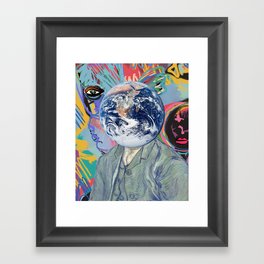Van Gogh Planet Earth and my Graffiti Art.  Framed Art Print
