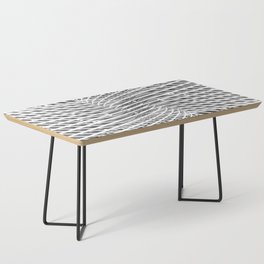 Abstract steel metal chrome curved lines black and white  Coffee Table