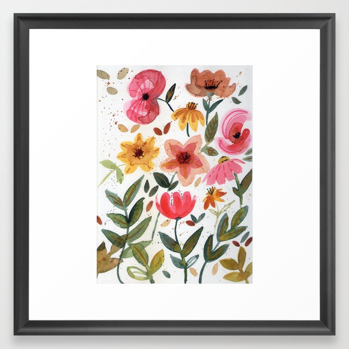 Flower medow Framed Art Print