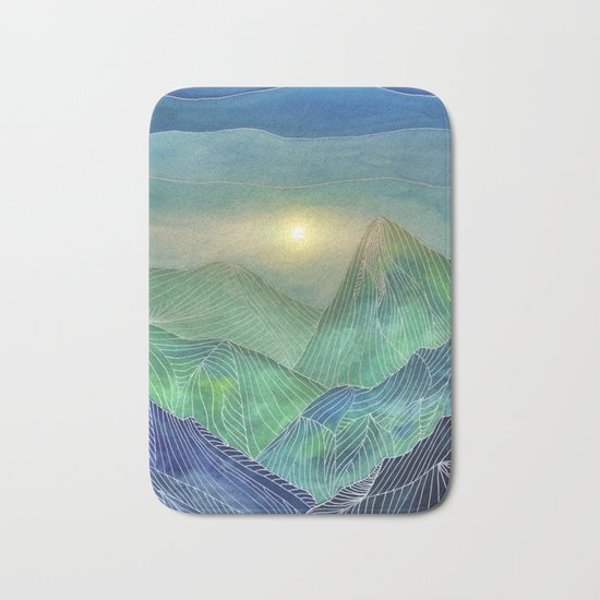 Lines in the mountains V Bath Mat