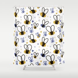 Busy Bees Shower Curtain