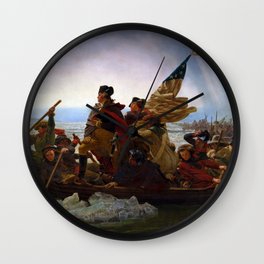 Washington Crossing the Delaware by Emanuel Leutze (1851) Wall Clock