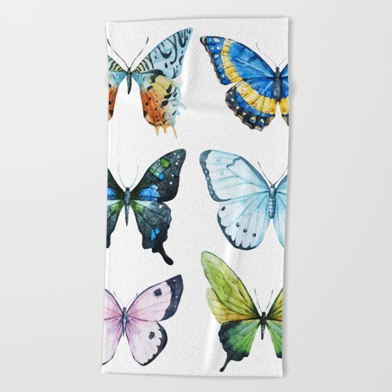 Butterflies 02 Beach Towel