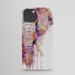 Watercolor Elephant Head iPhone Case