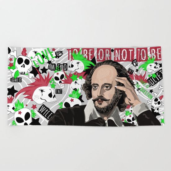 WILLSHAKESPEARE VECTOR Beach Towel