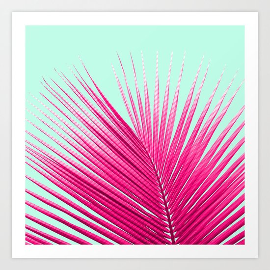 Pink Candy Cane Palm Art Print