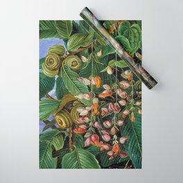 A Dar-jeeling Oak Festooned with Flowering Climbers still life painting Wrapping Paper