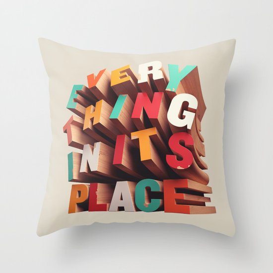 Everything In Its Place Throw Pillow