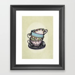teacups Framed Art Print
