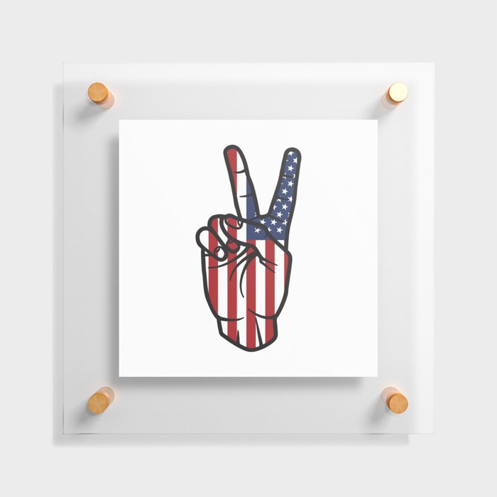 peace 4th of july / independence day peace Floating Acrylic Print