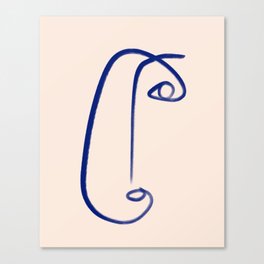 Minimalism Line Drawing Face - Minimal Line Portrait - Matisse Inspired Line Portrait Canvas Print