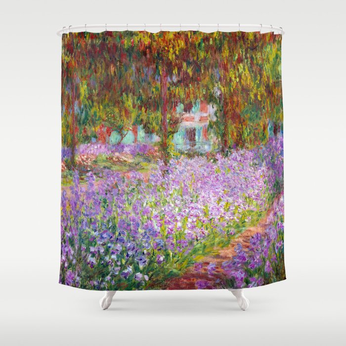 Artist's Garden at Giverny, 1900 by Claude Monet Shower Curtain