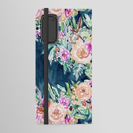 SO RICH Dark Boho Floral Android Wallet Case