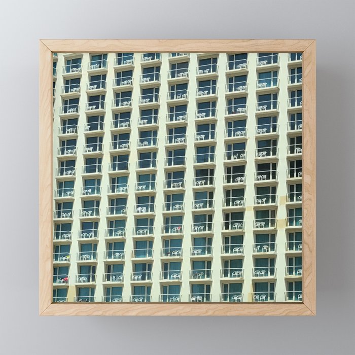 Tel Aviv - Crown plaza hotel Pattern Framed Mini Art Print