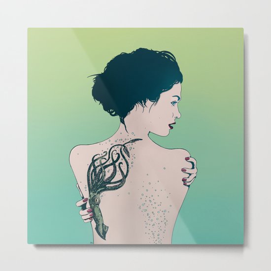 Tattooed Lady Update Metal Print