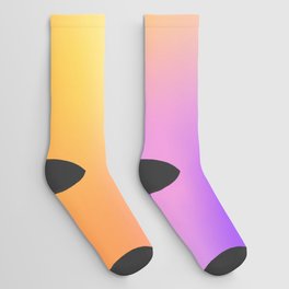Warm Colorful Sunset Gradient  Socks