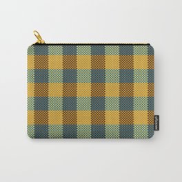 Pixel Plaid - Winter Walk Carry-All Pouch