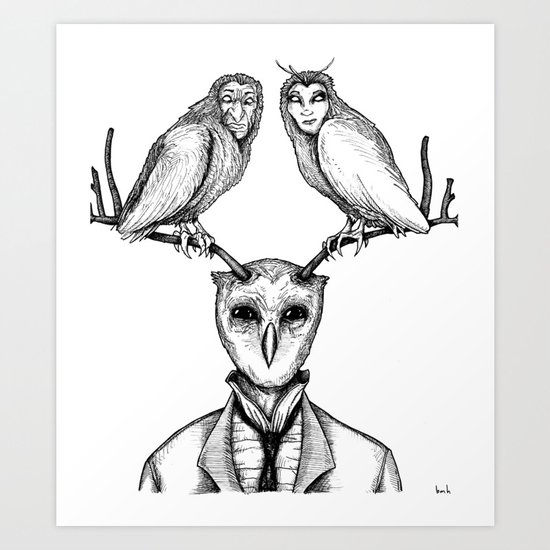 My antlers feel heavy Art Print