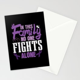 Purple No One Alone Pancreatic Cancer Awareness Stationery Card