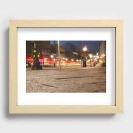 Downtown Blacksburg Christmas Recessed Framed Print