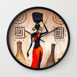 African red Wall Clock