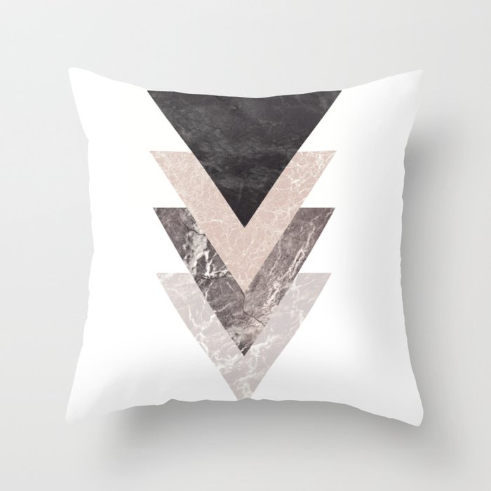 Triangle Shape Modern Print Throw Pillow By Notedbyjess Society6