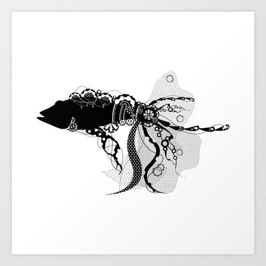 Lacy Fish Art Print