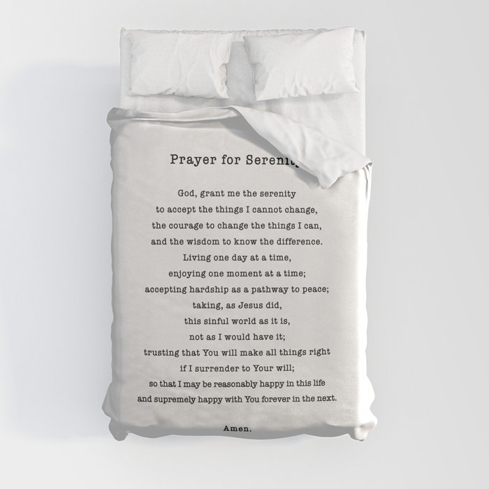 Serenity Prayer  Duvet Cover