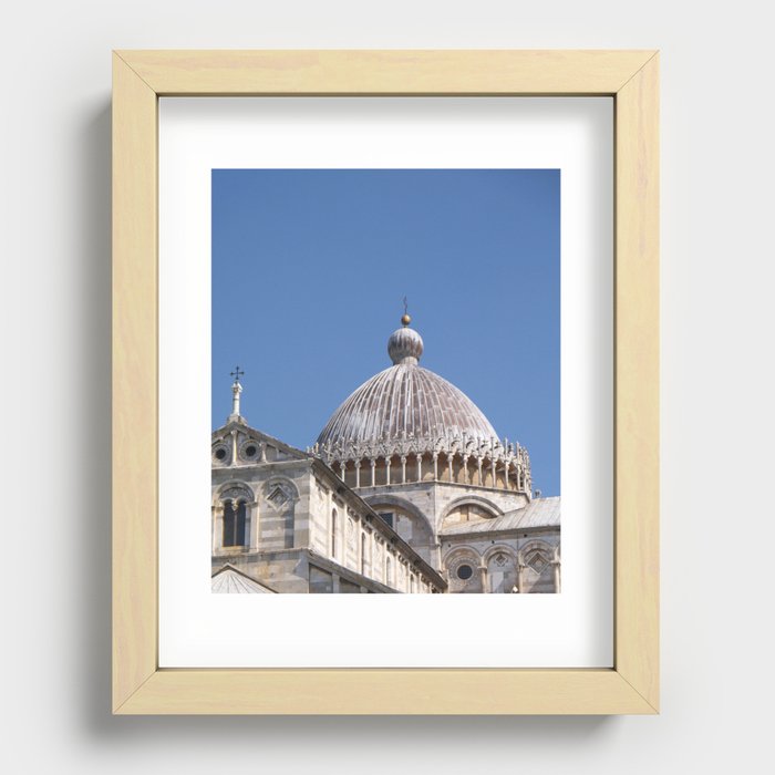 Cathedral in Pisa against a clear blue sky Recessed Framed Print