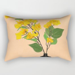 Branches Blooming Sunny Rectangular Pillow