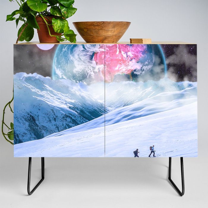 Skiing in Space Credenza