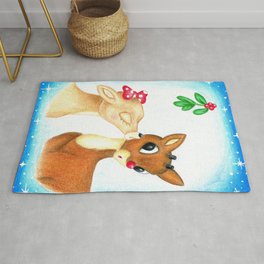Rudolph the Red Nosed Reindeer & Clarice First Christmas Snow Area & Throw Rug