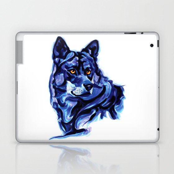 Blue Wolf Laptop & iPad Skin