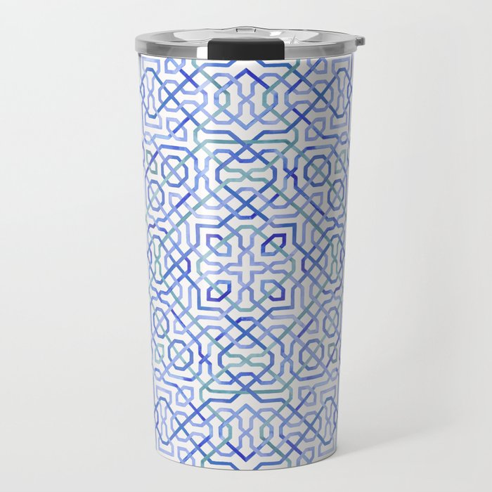 Blue lines Travel Mug