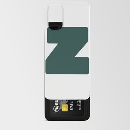 z (Dark Green & White Letter) Android Card Case