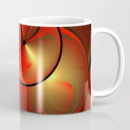 Shining Golden Red Fractal With Warmth Coffee Mug