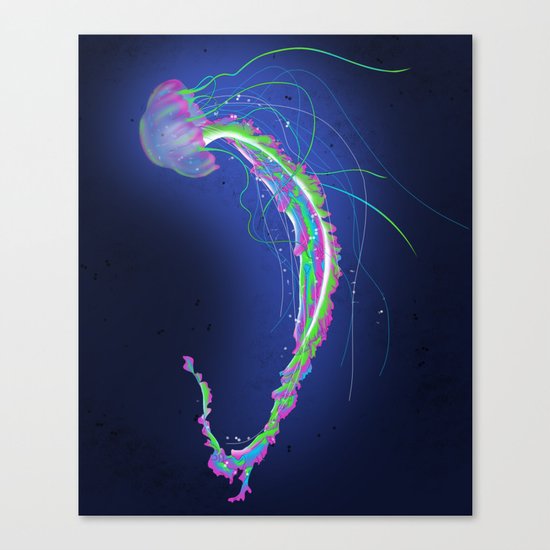 Swimming Jellyfish Canvas Print