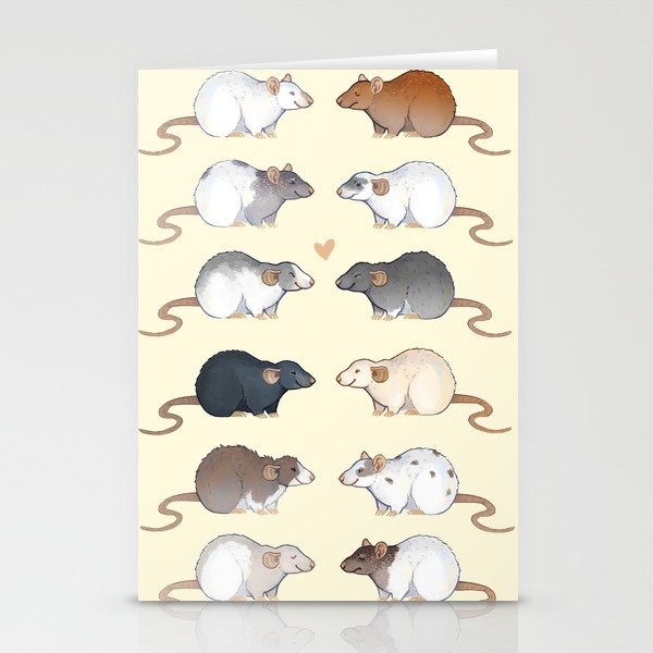 Rat colors and markings Stationery Cards