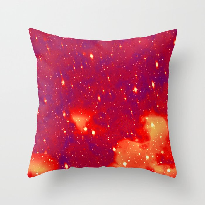 Abstract hot red Throw Pillow