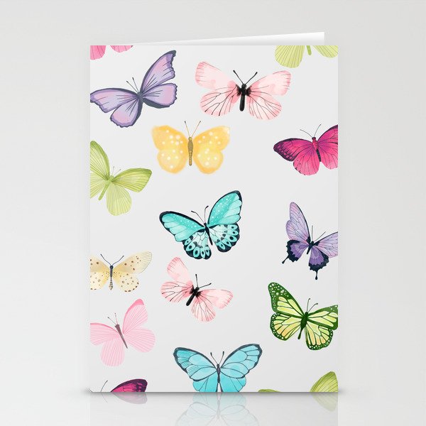 Butterflies Pattern  Stationery Cards