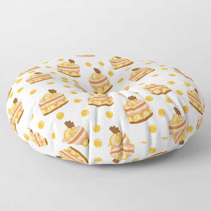 Sweet Cakes Print Dessert Pattern Floor Pillow