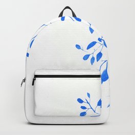 Blue Botanical Abstract Backpack
