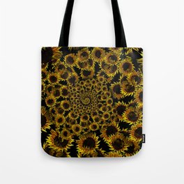 Sunflower descent into madness Tote Bag