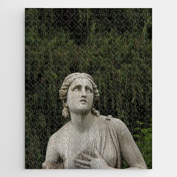 Greek Statue Marble Statue Forest Scene Jigsaw Puzzle
