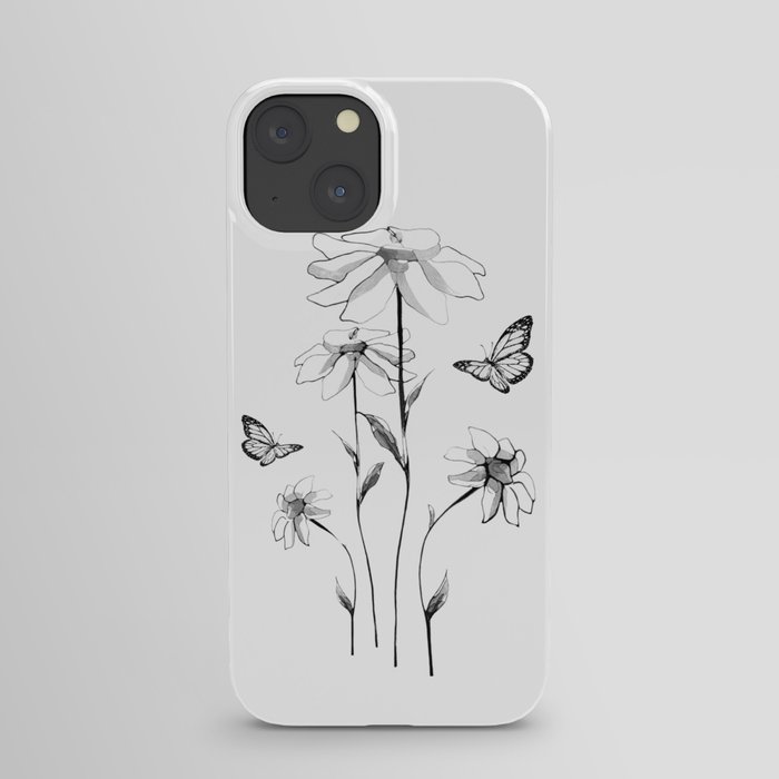 Flowers and butterflies 2 iPhone Case