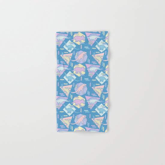 Nineties Dinosaurs Pattern - Pastel version Hand & Bath Towel