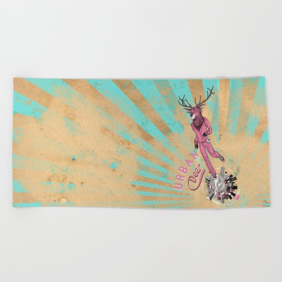 Urban Deer Beach Towel