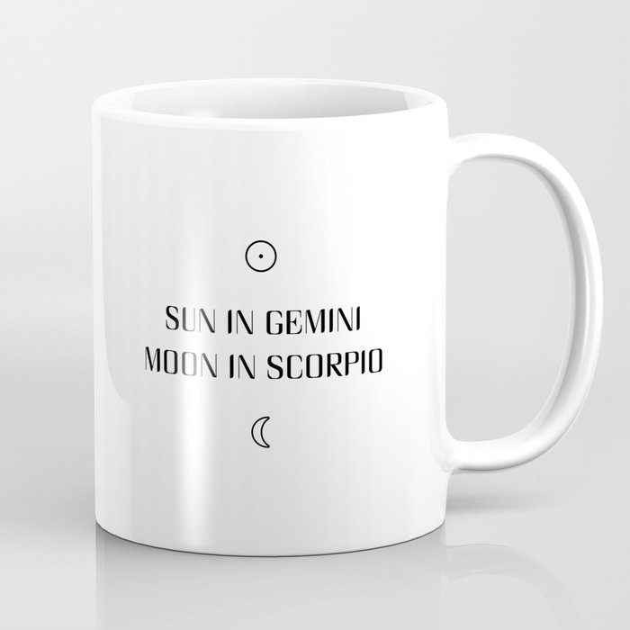Gemini/Scorpio Sun and Moon Signs Coffee Mug