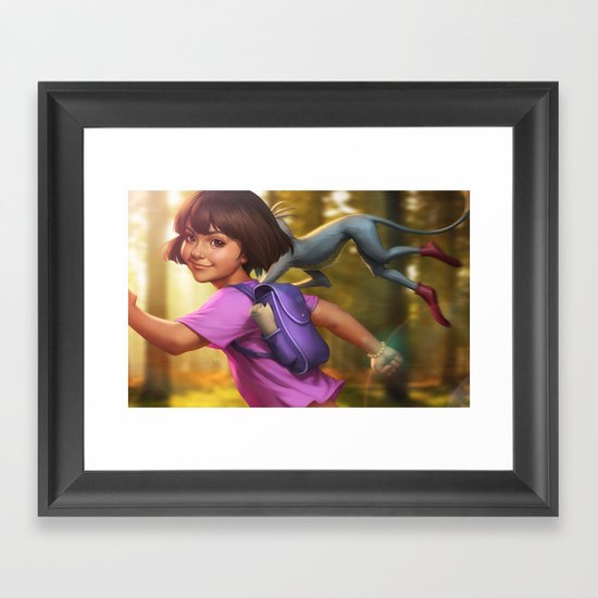 The Little Explorer Framed Art Print