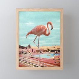 Flamingo on Holiday Framed Mini Art Print